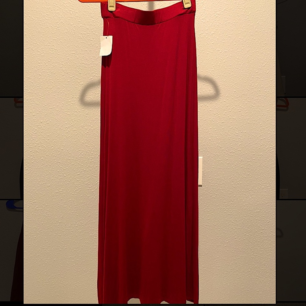 Red Maxi Skirt